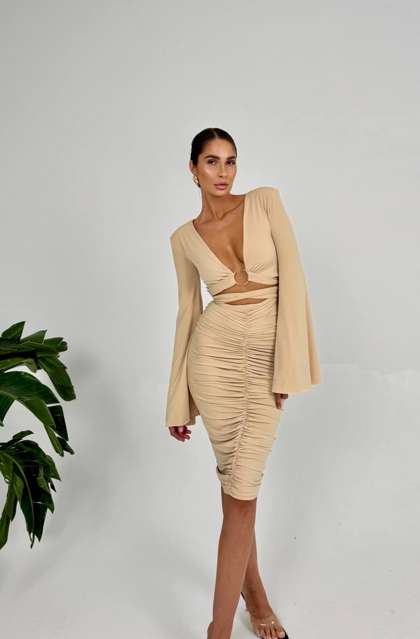 ELARA Beige Dress